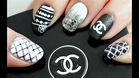 Black & White Chanel Inspired Nail Tutorial (Konad Stamping)